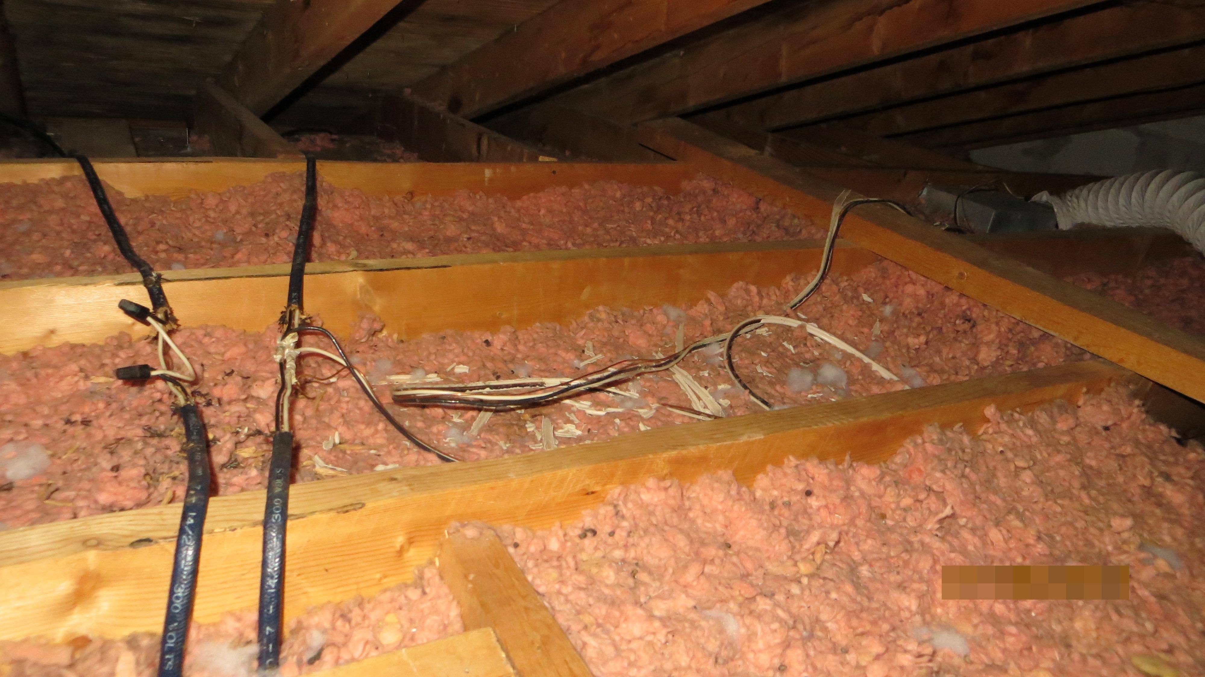 Loose wiring connections in Attic,fire hazard