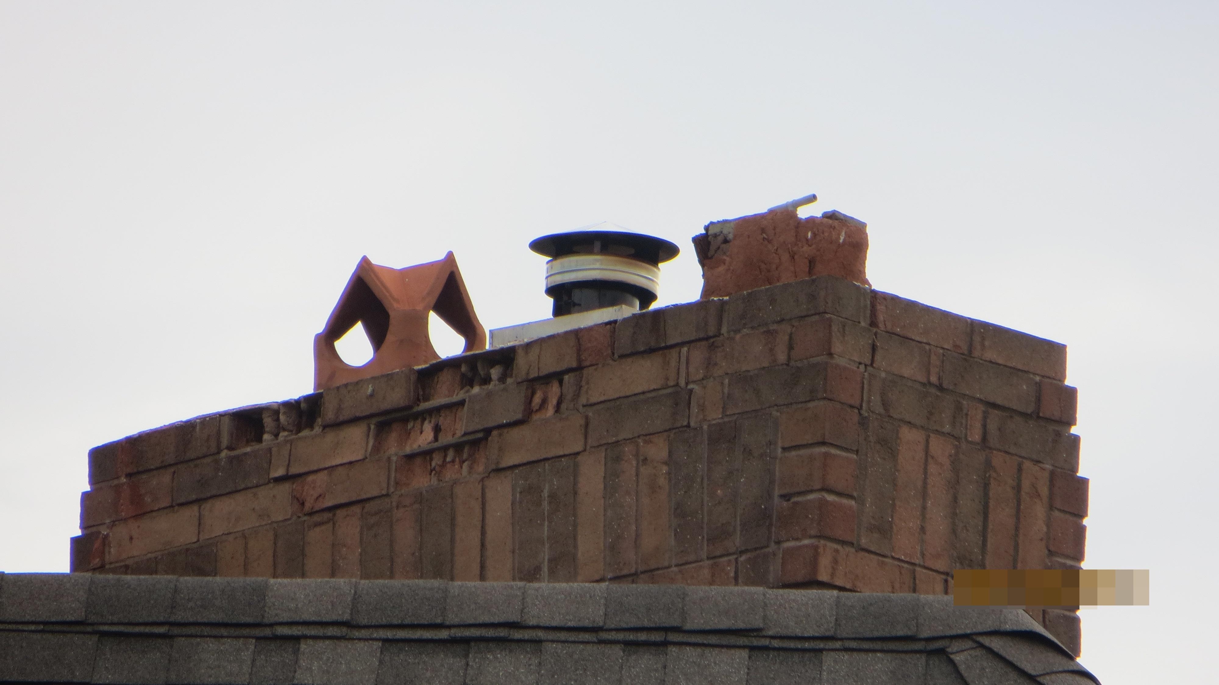 Damaged chimney